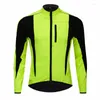 Racing Jackets Winter Warm Up Thermal Fleece Men's Cycling Jacket Windproof Waterproof Reflective Design No Logo Road Bike Clothing