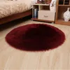 Carpets OIMG Faux Fur Area Rug Fluffy Carpet Round Shape 6cm Pile For Living Room Bedroom Sea Set Home Deco