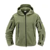 Erkek ceket taktik polar ceket üniforma yumuşak kabuk gündelik kapüşonlu ceket erkek termal ordu giyim 220901