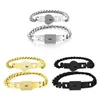 Bangle 2x/Set Пара браслетов Bracelets Lover Lover Lock для ключевого браслета с украшениями украшения ювелирных изделий h