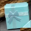 Gift Wrap 4X4Cm Small Jewelry Ring Box Present Case Bowknot Decoration Organizer First Ornament Packing Boxes Necklace Portable 0 35M Dhvyu