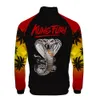 Cobra haftowany strój baseballowy męska bluza z guzikami Design kurtka Kung Fu