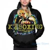 Erkek Hoodies Mens Sweatshirt Kadınlar İçin Komik KH Boks - Siyah Arka Plan Baskı Gündelik Hoodie Streatwear