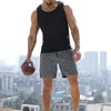 Tremol de shorts masculinos tocam a moda de cor da moda sólida treinamento de moda de moletom anti-pill-pilling meio-rise para andar