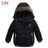 재킷 LZH 유아 아기 소년 겨울을위한 후드가있는 두꺼운 따뜻한 여자 다운 자켓 어린이 외부웨어 코트 어린이 옷 2-6Y 220901