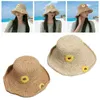 Chapeaux à large bord Chapeau de soleil de plage en paille pour femme Pliable pour les femmes Casquettes d'été UV