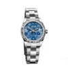Верхние роскошные женские автоматические механические часы импортированные движения алмазной корпус цветочный циферблат 31 мм Montre de Luxe