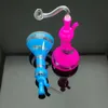 Cachimbos de fumaça Bong de vidro para cachimbo de água Bongs de óleo para água Vaso listrado colorido, garrafa de vidro para narguilé