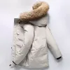 Jaqueta Downs masculina Explosion models novas jaquetas de inverno canadá pele de lobo real bolsos grandes casaco tech casaco grosso agasalho de pato moda roupas com capuz roupas quentes parka couro