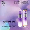 オリジナルの使い捨て蒸気ペンEタバコタグボートEVO 4500パフ850mAhバッテリーメッシュコイル10ml PREFILLED POD AIRFLOW CONTROL SMOKING KIT