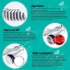 40K Ultrasonik Kavitasyon Vakum RF Ekipman Radyo Frekans Lazer 8 Pedler LIPO Lazer Vodası Zayıflama Yağ Burner Makinesi Cilt Gençleştirme Yüz Kaldırma Cihazı