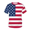 رجال القمصان الولايات المتحدة الأمريكية قميص العلم رجال القمصان تشييرز موضة كبيرة الحجم tshirts الأطفال الفتيان الفتيات Tees Tees American Print 3D Kids Camiseta
