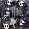 Party Decoration 145PCS Halloween Outdoor Balloon And Scary Skull Foil For Indoor Birthday Decor Gift 220901