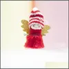 Décorations de Noël en peluche Angel Girl Pendentif de Noël Cadeaux d'arbre de Noël Ornements Elf Doll Décorations extérieures Mticolor Fashion Baub Dhrqn