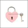 Door Locks Valentines Day 7 Colors Heart Shaped Concentric Lock Metal Mitcolor Key Padlock Gym Toolkit Package Door Locks Building Su Dhdqm