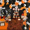 Украшение вечеринки 106pcs Halloween Латексные воздушные шары гирлянда набор Arch Orange Black Spider Globals Kids Birhtday Gifts Toy 220901