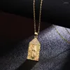 Pendanthalsband 2022 Gold rostfritt stål cz jungfru maryhalsband för kvinnor charm äktenskap religiösa smycken3029