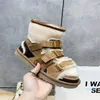 Botas de diseñador de lujo para mujer, zapatos de algodón de arrastre de lana con Velcro, de invierno, con suela gruesa, cálidas, de tubo corto, sandalias para botas de nieve