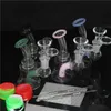 Mini narguilé en verre Bangs Pipe avec brûleur à mazout épais Recycleur Dab Rigs Inline Matrx Ashcatcher Bowl and Hose 2styles