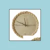 ساعات الحائط الساعات الحائط Rattan Round Clock European Silent Non-Tolicing Battery Simple Bedroom Home Ornament DecorationWall C DH3VV