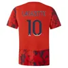 2022 2023 Lyonnais 4th Soccer Jerseys NDOMBELE TETE CAQUERET Football Shirt 22 23 Red OL AOUAR lyon maillot de foot Men Kids Kit fourth uniform 999