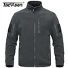 Mensjackor Tacvasen Full Zip Up Tactical Army Fleece Militära termiska varma arbetsrockar Safari Outwear Windbreaker 220901