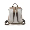 Borse da scuola Zaino in pelle da donna Zaini antifurto moda per borsa beige kaki coreana Mochila Mujer Sac A Dos 220901