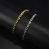 Pulseiras charmosas de alta qualidade à prova d'água com retenção de cor de aço inoxidável pulseira masculina 5 mm corda torcida pulseiras para joias