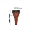 Smoking Pipes Dry Herb Pipes With Double Holes Wooden Wood Color Hand Smoking Cigarette Handpipe For Travel Accessory Drop Delivery 2 Dhfss