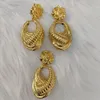 Inne zestawy biżuterii Dubai Gold Kolor dla kobiet naszyjnik i kolczyki Kształt Kształt Klowisz wisiorek Brazylijska Afryka Weddna Prezenty 220831