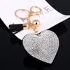 Zosh Heart Keychain Cheechain Leather Tassel Gold Key Metal Crystal Key Chain Keyring Charm Carm Auto Pendant Gift Whole 2156