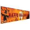 Decoración de fiesta 250x48cm último Feliz Halloween murciélago sangriento calabaza fantasma estampado telón de fondo colgante Banner decoración 220901