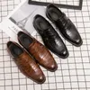 Breasted Monk Double Men Solid Color Pu Classic Crocodile Pattern Fashion Dress Shoes AD AD AD