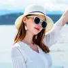 قبعات واسعة الحافة القش القبعة فتاة الشمس حماية الشمس الغطاء واقية من الشمس الإناث قبعات الكورية النسخة نساء الصيف شاطئ التنفس بارد H251