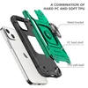 Starke R￼stung Hard PC TPU -Telefonh￼llen f￼r iPhone 14 13 12 11 Pro Max XR XR XS 7G 8 plus Samsung A33 A53 A23 M53 S22 plus Ultra Redmi Note 11 2 In 1 H￼lle mit Metallkickstandhalter