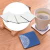 DHL UPS Mats Pads Sublimación Posavasos en blanco DIY Forma redonda personalizada Posavasos de corcho natural Café Té Aislamiento Taza Pad Slip GC0901