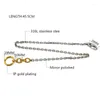 Cadenas de joyería de plata de alta calidad Neklace 45,5 cm con colgante de círculo dorado collares de regalo de lujo para mujer y hombre