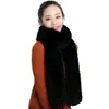 Véritable fourrure écharpe châles femmes Rex lapin foulard hiver chaud moelleux doux 180 cm x 13 cm