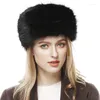 Berets Europe And The United States Autumn Winter Faux Fur Hats Cold Furry Flat Caps Russian Snow