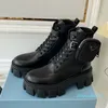 New Designer Men Women Boots Monolith shiny Detachable Nylon Pouch Combat Shoes nylon Hailf Outdoor Thick Bottom Mid-length Boot