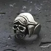 Wedding Rings Fashion Jewelry Stainless Steel Skull Ring Men Trendy Simple Punk Gift 26061