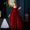 2023 Sequints Flower Girls Dress для свадебного платья первое причастие детское платье для выпускного вечера.