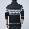 Pulls pour hommes Automne Hiver Pull pour hommes Laine Hommes Col Couleur Solide Casual Épais Fit Marque Cardigans tricotés