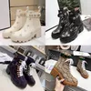 Top Designer Women Ankle Boots Thick-soled Desert Martin Boot high quality Embroidery Diamonds Decorative Luxury Boots With Box 35-41