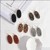 Charm Designer Hexagon Oval Pu Leather Charms Earrings Snake Grainy Leopard Print Charm Earring Jewelry Drop Delivery 2021 Dhseller201 Dh1Ia