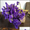 Decorative Flowers Wreaths 60Cm Crystal Grass Natural Fresh Dried Preserved Forget Me Not Flowers Real Forever Lover Branch For Home Dhxyi