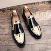 Loafers Men schoenen Britse kleur matching pu puntige teen gesneden slip-on modebedrijf casual bruiloftsfeest dagelijks AD087