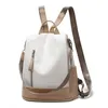 Borse da scuola Zaino in pelle da donna Zaini antifurto moda per borsa beige kaki coreana Mochila Mujer Sac A Dos 220901