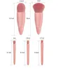 ravel Makeup Brushes Set Professional with Mirror 5Pcs Portable Small Makeup Brush for Face Eye Eyebrow Blush and Lip Gloss