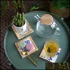 MATS PADS CUTELIFE NORDIC CERAMIC RETRO CUP MUG DRINK COASTERS CORK WOOD hat Rosteant Pad Table Mat Coaster Decorati Homeindustry dhrdu